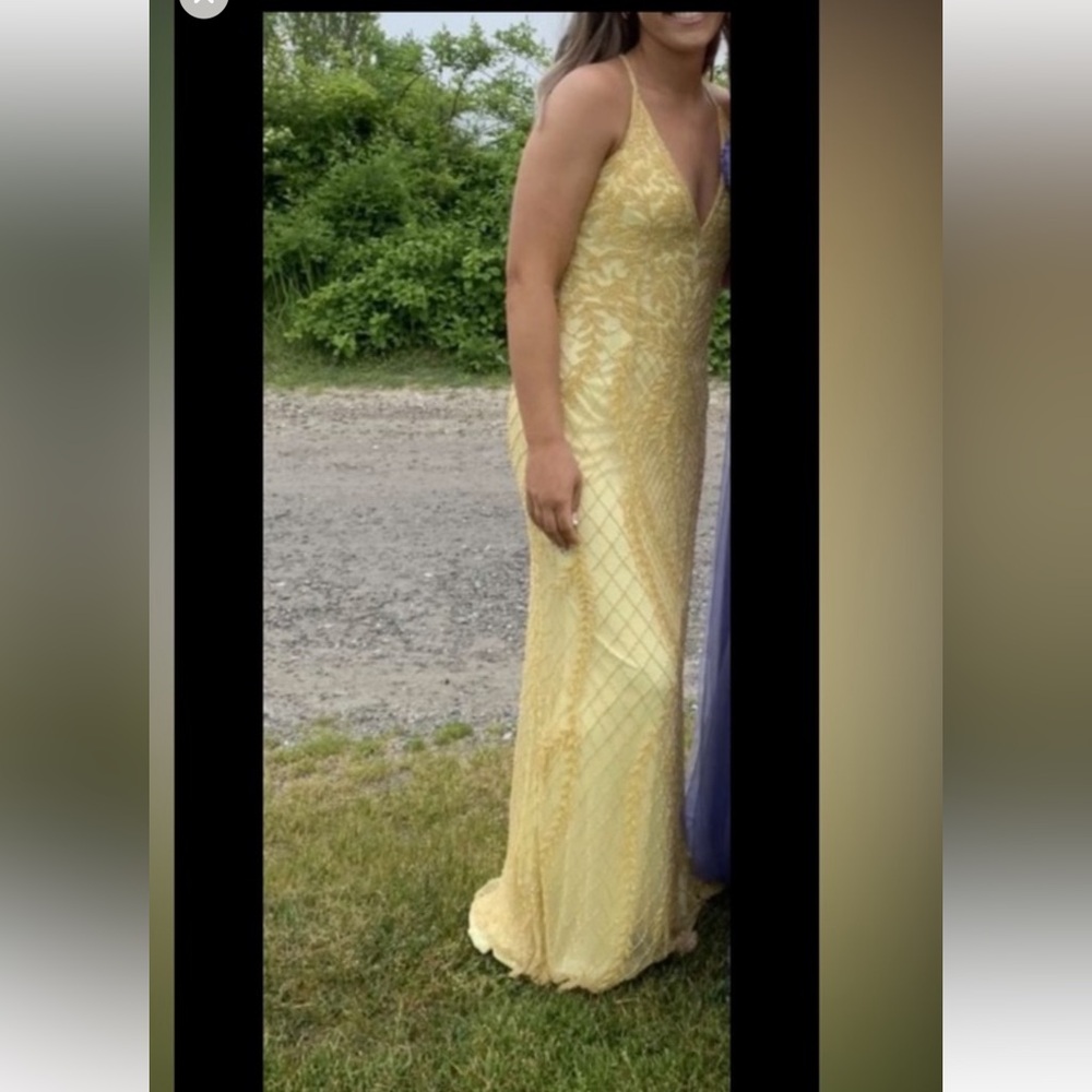 yellow prom dress